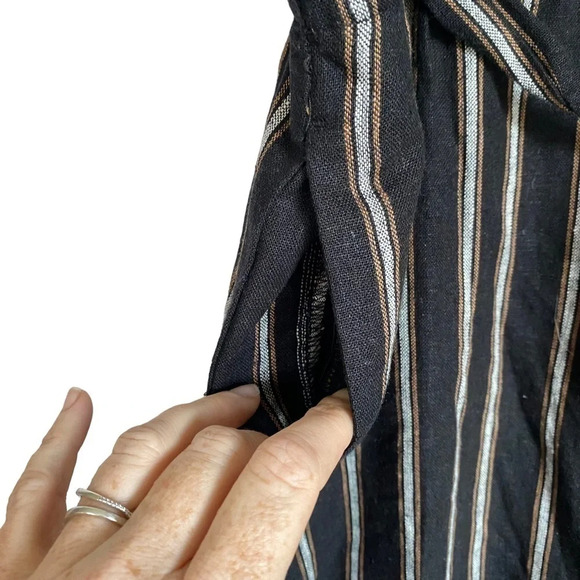 ANNE Klein Elastic Waist Wide Leg Linen blend pants size 4 - Picture 5 of 7